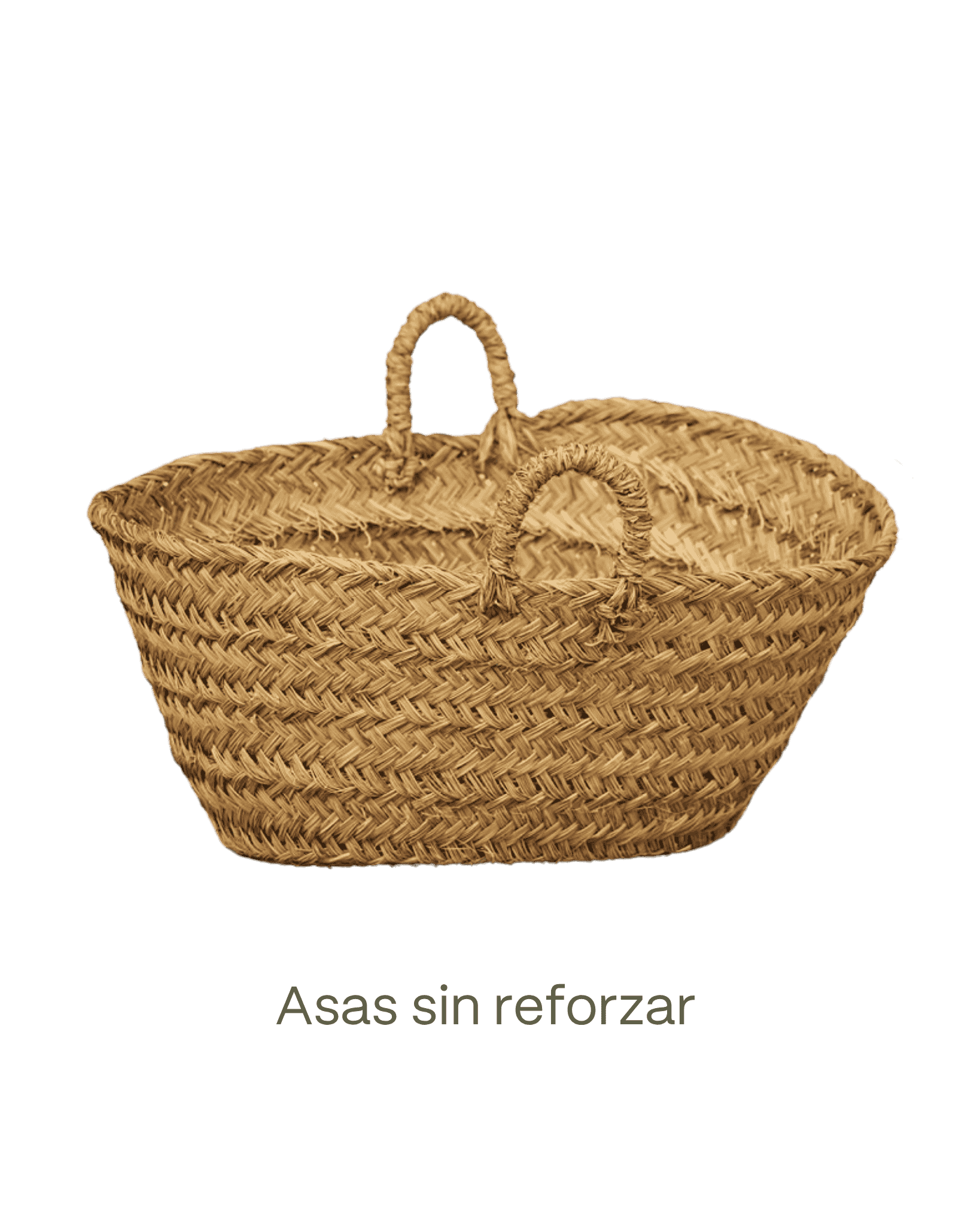 Cesto de esparto para leña