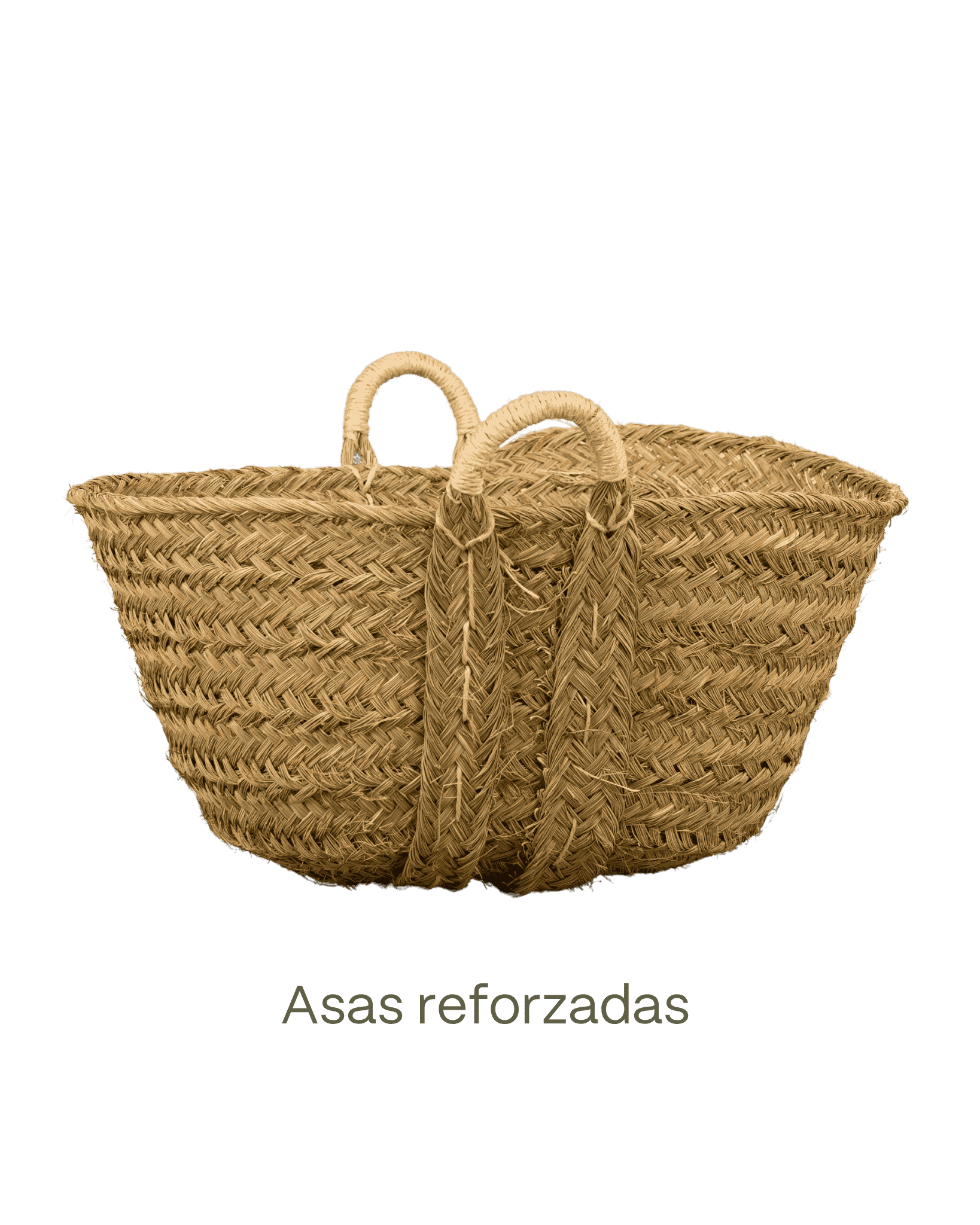 Cesto de mimbre para leña