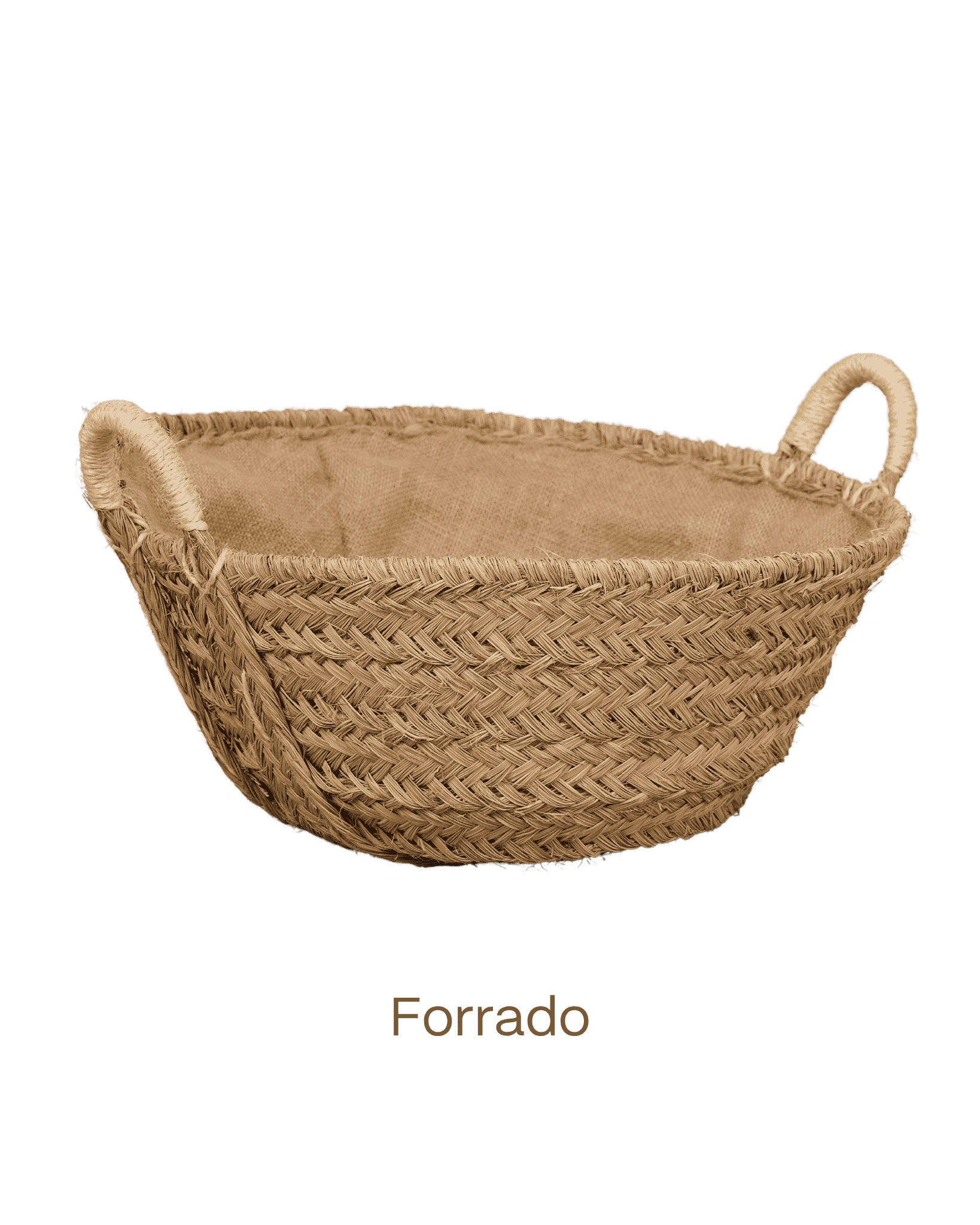 Capazo de esparto forrado