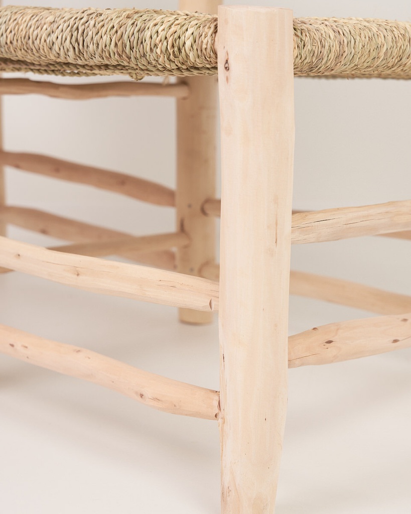 Sillón doble con respaldo de palmito Níjar