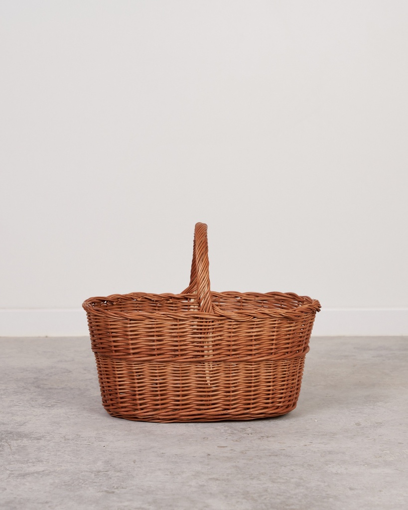 Cesta ovalada con asa reforzada