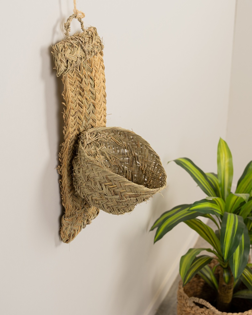 Macetero de pared en esparto Matoi