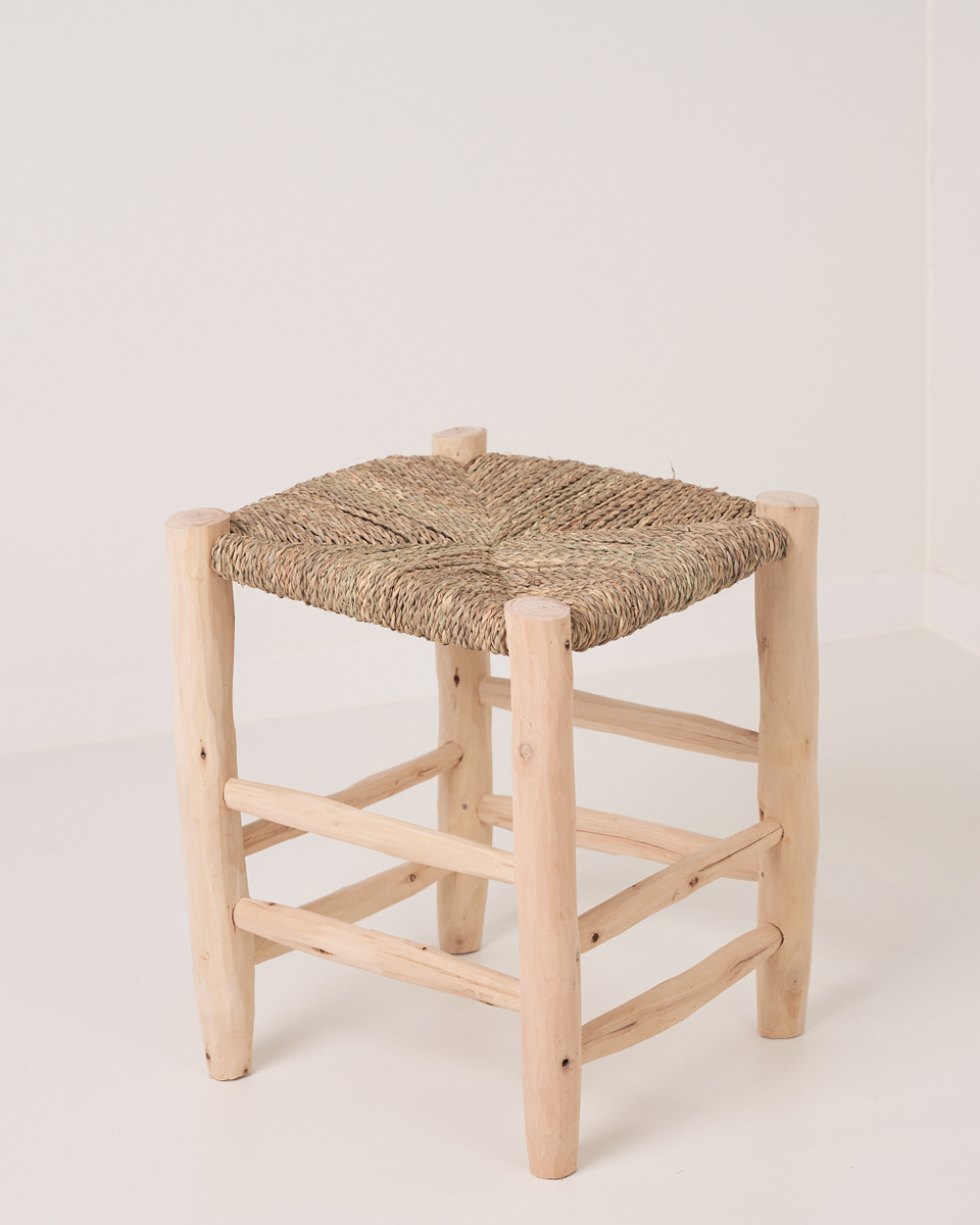 Taburete de madera de eucalipto Mediterraneo