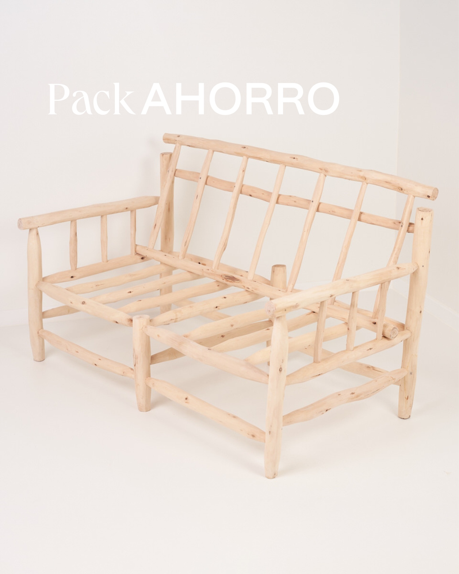 Pack Unha de madera natural para Terraza