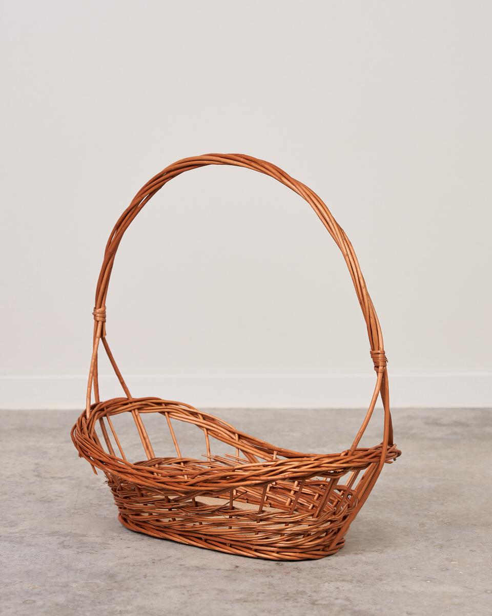 Cesta navideña mimbre 52 cm