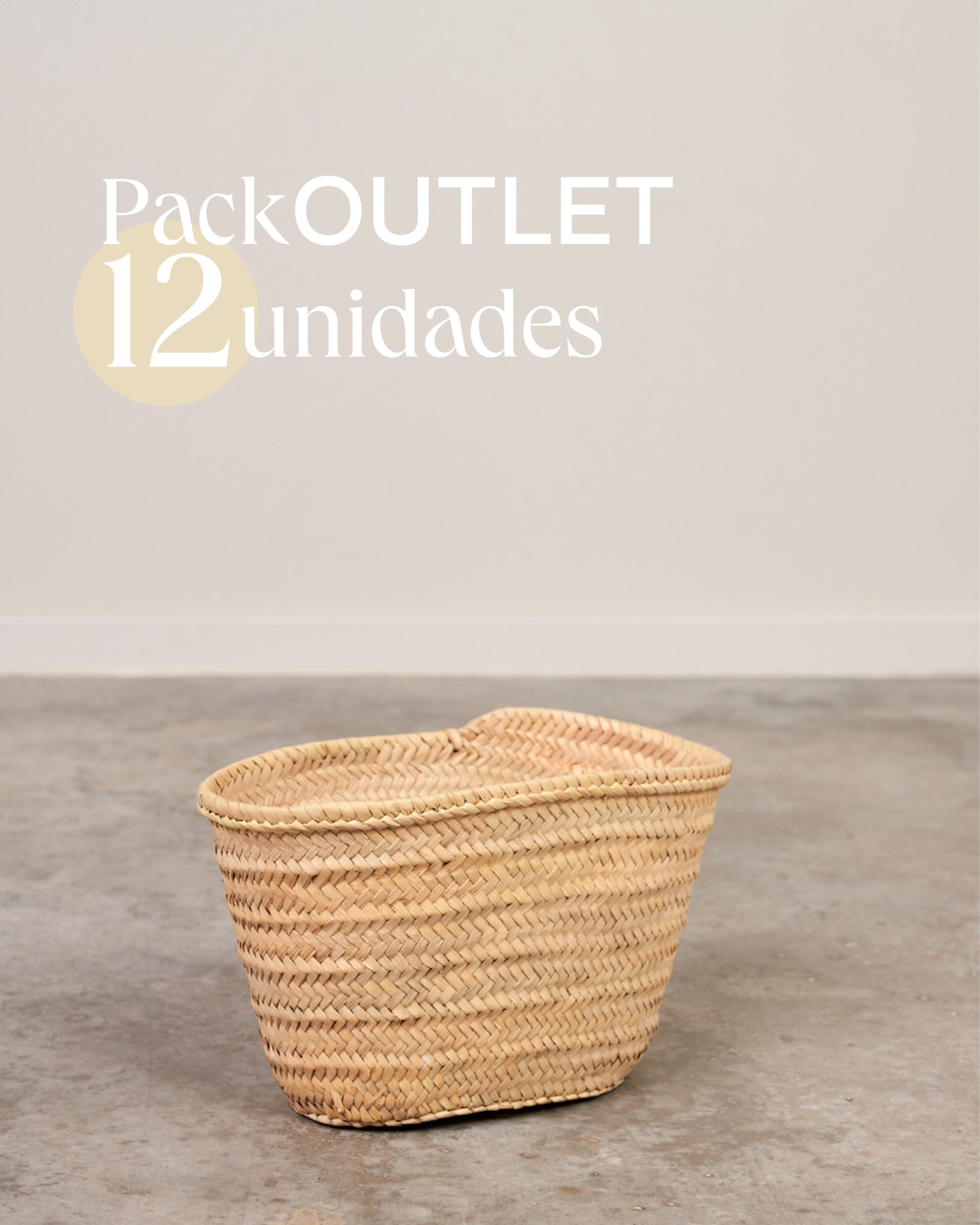 Outlet. Pack 12 unidades. Capazo sin asas.