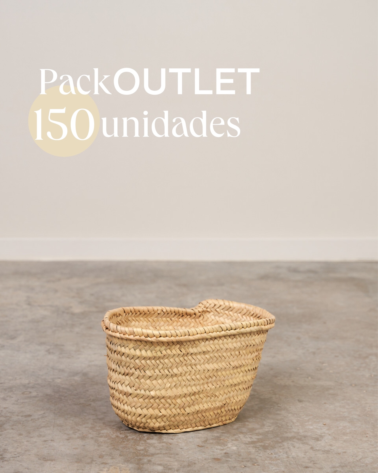 Outlet. Pack 150  unidades. Capazo sin asas 5 vueltas, pequeño.