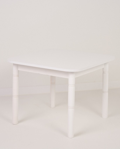 [8001B] Mesa de madera infantil blanca lacada