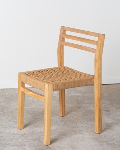 [8040] Silla de madera de caoba Lua