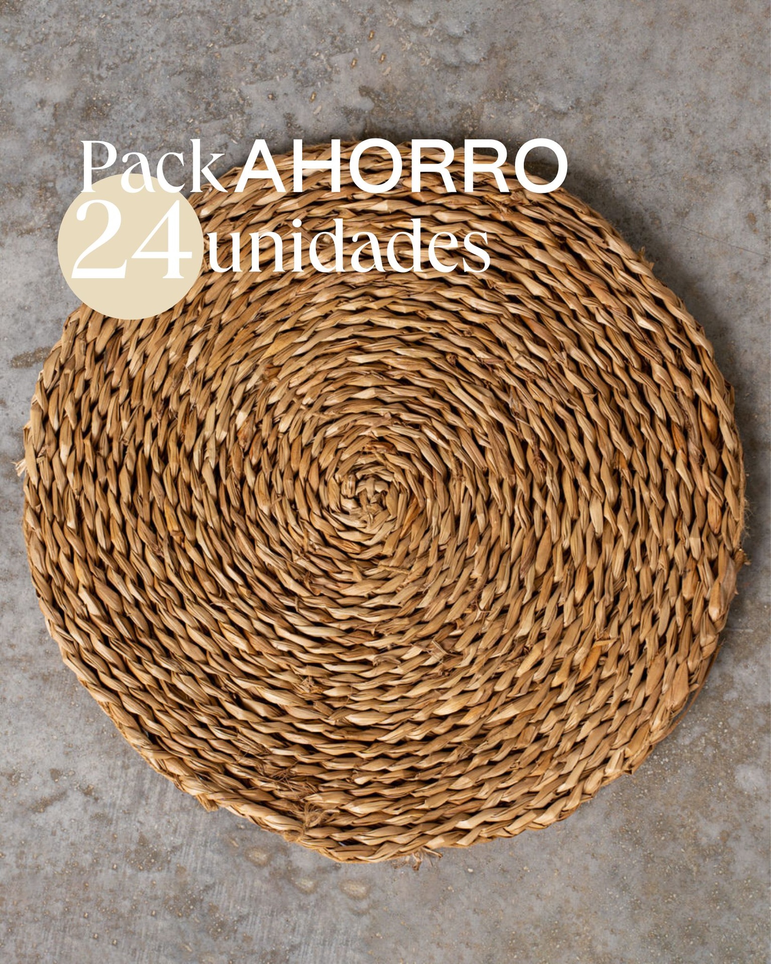 Pack de 24 Salvamanteles de seagrass de 35cm