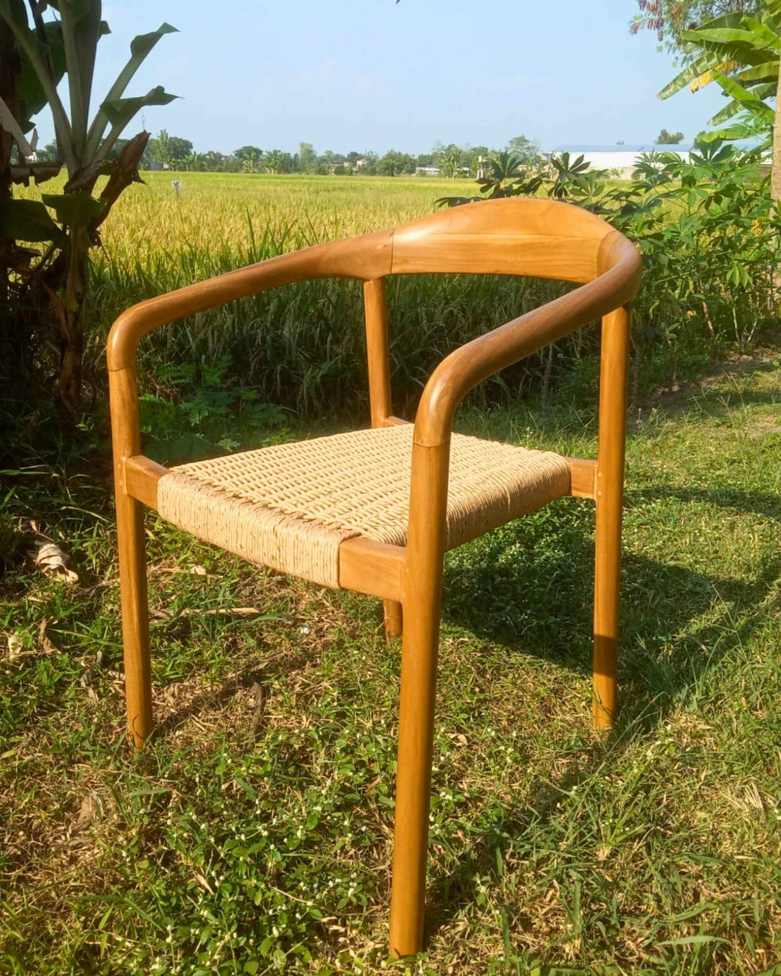 Silla Nara de madera de Teca para Exterior Cubierto